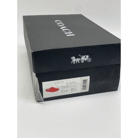 COACH Women's Rachelle Slip-On Slippers - Miami Red 6.5B - Picture 6 of 8